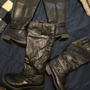 Bundle 7.5 two pairs black tall boots